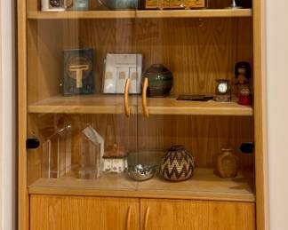 Danish Teak Display Case with Storage