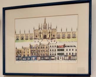 "No. 1, King's Parade, Cambridge" Signed Lithograph