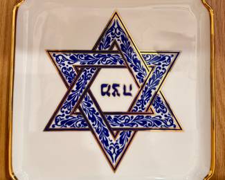 Limoges France Star of David Plate