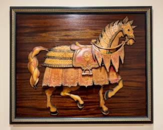 Vintage Tooled & Embossed Leather Art