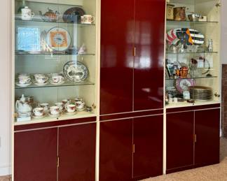 Vintage Lacquer China Cabinet