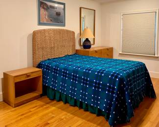 Queen Bed with Seagrass Headboard