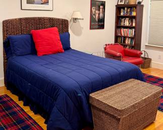 Queen Bed with Seagrass Headboard