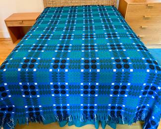 MCM Royal Blue Welsh Tapestry Blanket/Spread