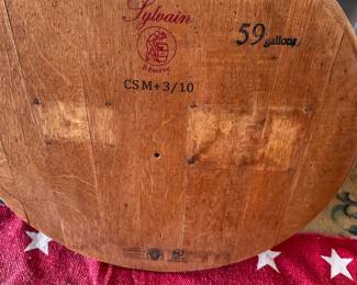 Vintage Sylvain wooden round cheese board.