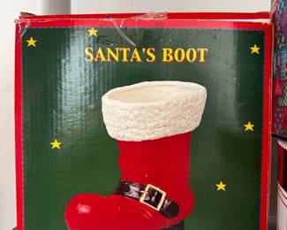 "Santa's Boot" Christmas decoration box.