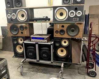 studio sound system on modified hospital gurney with 32 working speakers