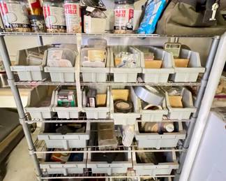 Rolling Shelf with organizing trays