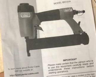 Coming Soon: Actual Tool Image
PORTER CABLE
BRAD NAILER
MODEL BN125A, 2008
+ INSTRUCTION MANUAL