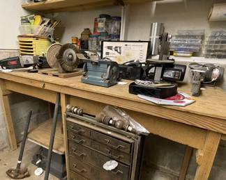 Vintage Metal Tool chest of drawers
Grinders • Routers