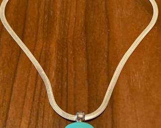 Taxco silver & turquoise necklace