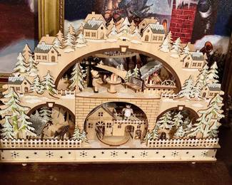 Martha Stewart Christmas advent lite-up woodcut