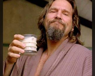 The famous White Russian glass!