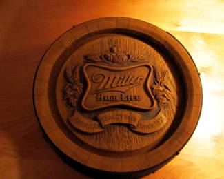 Miller draught barrel sign