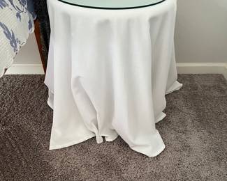 Pair of round side tables