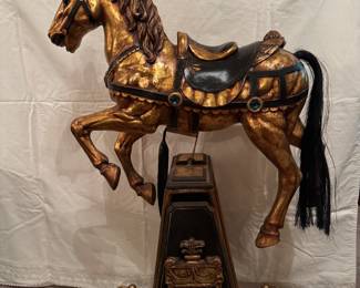 Vintage carousel decor horse