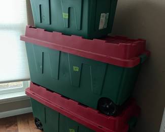 Large holiday storage containers or multi use containers