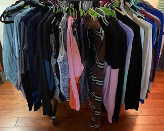 Rack of designer clothing