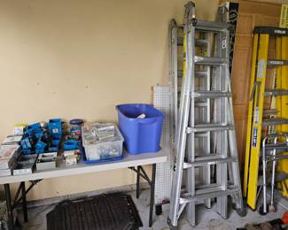 Keller ladders, several multi position ladders