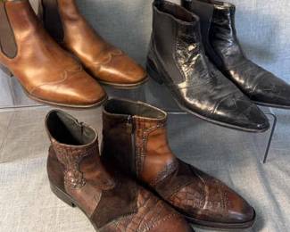 Pairs Of Italian Leather Dress Boots