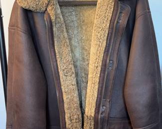 005 SULKA Suede With Sherpa Lining Mens Jacket