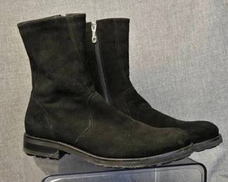 Pair of Florians Mens Black Suede Boots