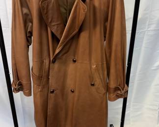 001 BELTRAMI Mens Real Leather Trench Coat