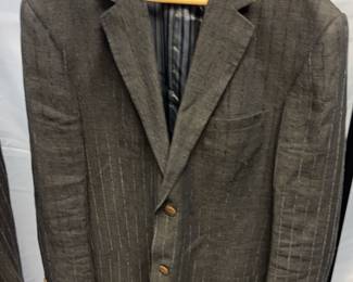 003 JHANE BARNES Linen Mens Suit