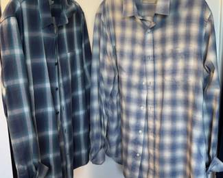 VINCE Mens M Button Down 2 Shirts