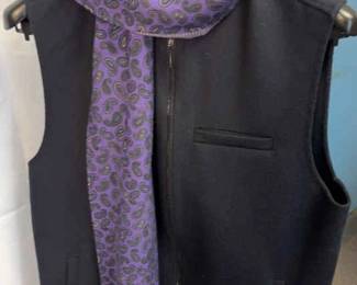 Patrick Assaraf Mens L Vest And Dion Wool Scarf