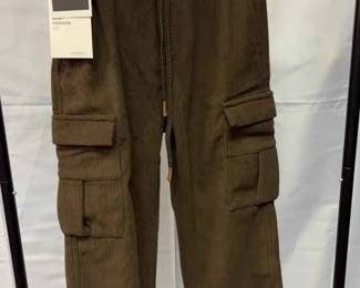 FASHION Mens Corduroy Brown Pants XL