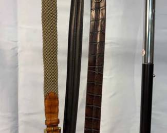 Two Martin Digman Mens Belts And 1 Lejon Mens Belt