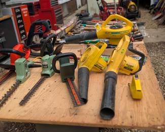 Blowers and Hedge Trimmers