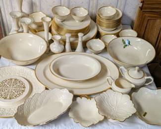 Complete Lennox China Set For Eight with Many Matching Serving Pieces