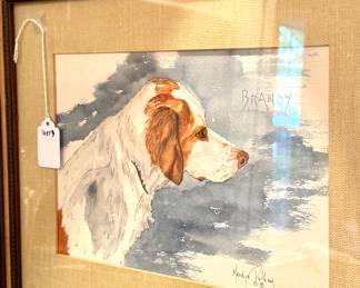 $80; "Brandy" signed, original watercolor; 16x13