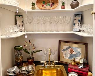 Unique kitchen, bar and decor items available at this sale.