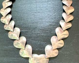 SOLD-sterling silver heart necklace