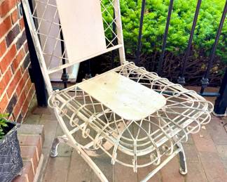 $80; shabby chic painted metal chair
