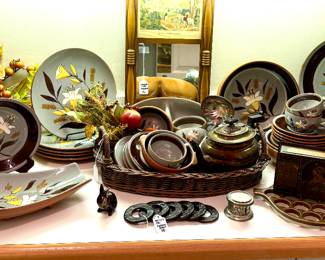 $400; set of Golden Harvest Stangl pottery