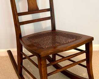 $60 - antique cane seat rocker