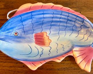 $22 - Clay Art brand “Pesce” hand painted serving dish