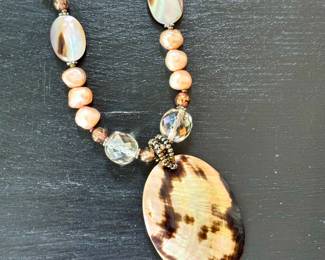 $38; abalone necklace
