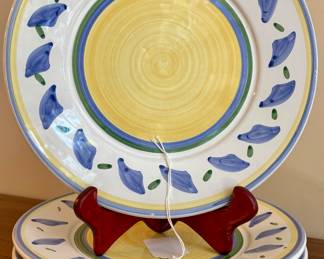 $48 - set of 4 hand painted Williams Sonoma dinner plates