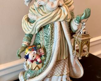 $180; Fitz and Floyd porcelain Santa; 21"h