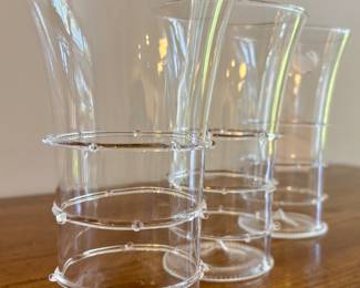 $30 - set of 3 hand blown artisan glasses