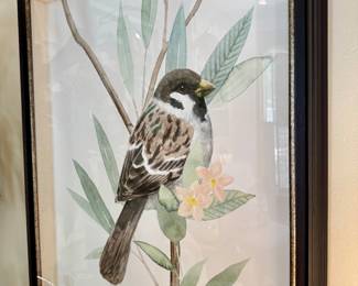 $60 - framed bird print / wall decor (18x22)