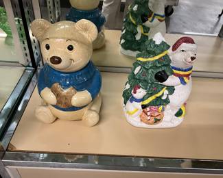 Metlox Bear Cookie Jar - Ceramic Polar Bear Cookie Jar