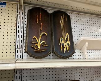 Wood & Metal 3 D Wall Plaques
