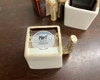 Pier 1 Tri-Colored Tea Set