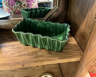 UPCO Green Glazed Ceramic Planter